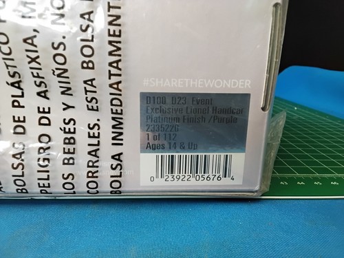 Disney 100 D23 Event Exclusive Lionel Handcar 2335220 Platinum Finish #1/112 - Picture 2 of 6