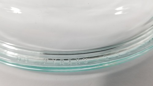 Pyrex G5C Round Replacement Glass Lid G-5-C Clear Aqua & Ribbed - Picture 2 of 5