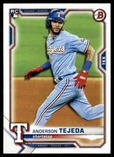 2021 Bowman Anderson Tejeda Rookie Texas Rangers #33