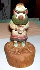 8" HOPI SIGNED DEER KACHINA, SOWI-ING KATCINA, TROY QUIMAYOUSIE