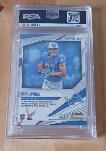 Sam LaPorta Panini Phoenix Rookie Auto /199 PSA 8 - Bild 2 von 2