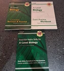 OCR- A A-Level Biology + Maths Revision Exam Practice Guides CGP Books