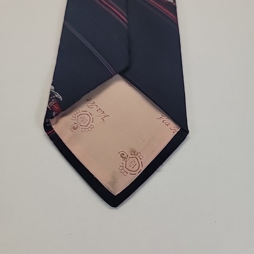 Corbata a Rayas Azul Marino con Motivo de Esquiador Elegante Ropa de Carrera Clásica - Imagen 5 de 7