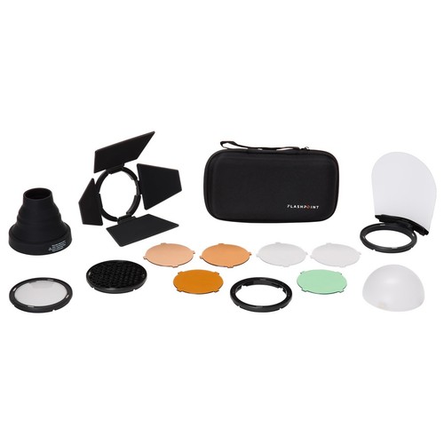 Flashpoint Zoom Li-on X TTL + R2 Pro II Trigger for Pentax + Round Head Acc Kit - Picture 4 of 12
