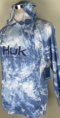 Neu mit Etikett! HUK Pursuit Hoodie Camouflage Mossy Oak Angeln Herren Größe Small - Bild 2 von 6