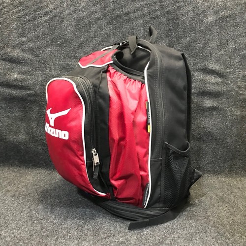 Mizuno Classic Pro Batpack Series Baseball / Softball Backpack Red/Black Bag - Picture 8 of 23