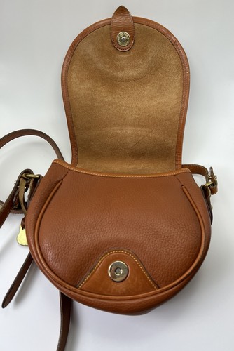 Vintage Dooney & Bourke All Whether Leather Mini Belt Saddle Crossbody Bag - Picture 8 of 15