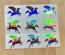 Mrs.Grossman's Sticker Sheet- 1993 Holographic Pegasus Stickers