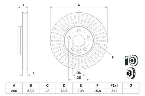 Brake Disc FORD GALAXY II 1.6 0 986 479 974 - Picture 5 of 5