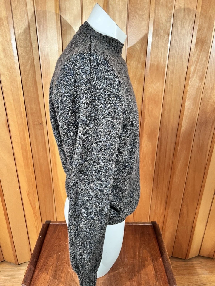PENDLETON Shetland Virgin Wool Sweater Mens L Charcoal Gray Crewneck - Image 2 of 4