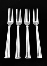 LENOX Stainless LANFORD Set Of 4 DINNER FORKS 8 1/4" Glossy Flatware