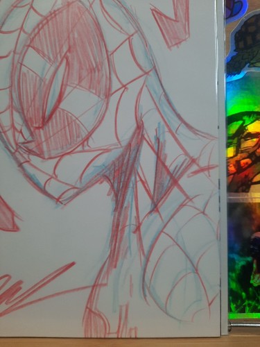  Spider-man: Blank Sketch/Sketched & Signed By Garrett Gunn & Coa Dallas Expo 25 - Picture 3 of 24
