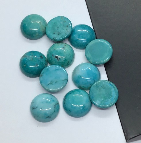 Round Flat Back Turquoise Synthetic Loose Gemstone For Assorted All Jewelry - Picture 5 of 6