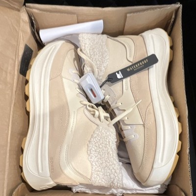 Sorel ONA 503 Mid Cozy Waterproof Mid Top Sneaker Beige Women's Lace Up