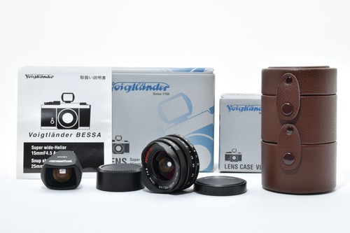 [Unused w/Finder] Voigtlander Super Wide-Heliar 15mm f/4.5 Asph Black Lens #2430 - Picture 1 of 23
