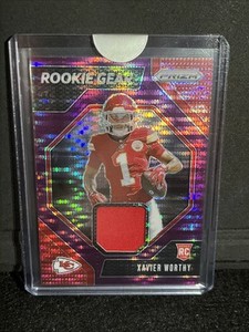 2024 Prizm Xavier Worthy Rookie Gear Purple Pulsar Patch Chiefs No. RG-XWY 🔥