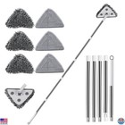 MUEE 3-in-1 Adjustable Window Cleaning Kit - Squeegee, Extension Pole & 6 Pads