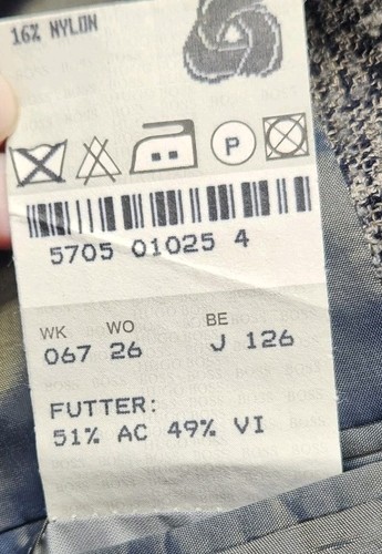 HUGO BOSS Blazer Herren 42 Regular Braun Wolle Einstein US Sport Mantel Jacke Italy - Bild 14 von 14