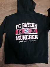 FC Bayern München Kinder Hoodie schwarz Gr 128 Kapuzenpullover
