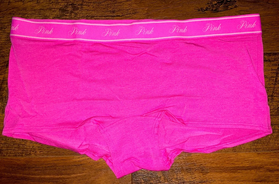 维多利亚的秘密粉色花卉雏菊标志男孩短裤内裤粉色八卦 L 或 XL — 第 4/4 张图片