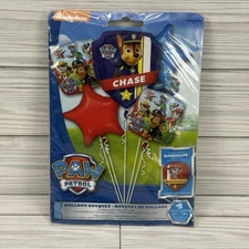 Paw Patrol Foil 5 Balloons Bouquet Birthday Party Supplies Decorations Chase
