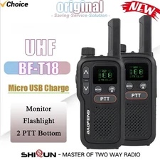 Long Range Mini Walkie Talkie UHF 400-470MHz Micro USB Charge Two Way Radio New