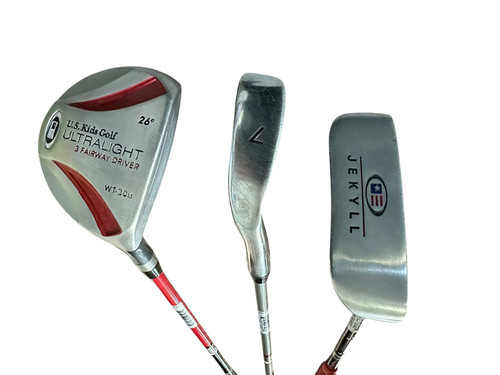 USKG/39 Golf Set 39" Tall Kids Driver/7 Iron/Putter SET-100925T07 - Picture 3 of 6