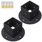 Reliable Installation of 2x2in Fence Posts with Sturdy Flange Base Bracket Kit