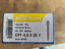 Rapier StarTurn Universal Screws Yellow PZ2 box of 200
