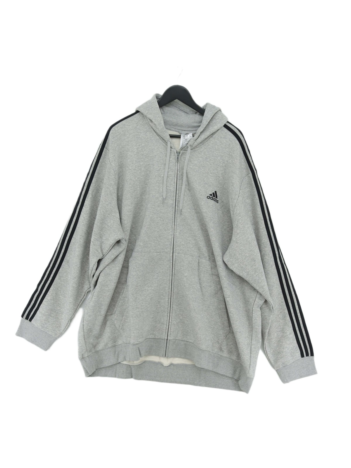 Adidas Herren Hoodie Brustumfang: 64 in Grau Baumwolle Neu Mit Etikett