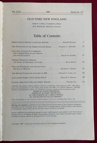 Old-Time New England Vol.LXX, No.257, 1980 SPNEA Americana Historical History - Picture 2 of 2