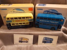 Corgi Vintage Double Decker Bus Set 97820 And 97209 Boxed