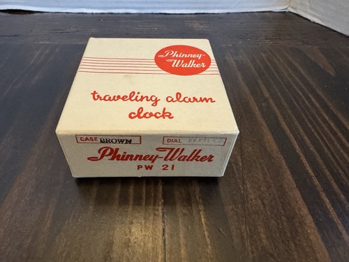 Reloj despertador de viaje Phinney Walker de colección cuerda, nuevo en caja, cuero marrón - Imagen 14 de 15