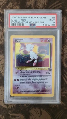 Mew 9 Black Star Promo Pokemon League Holo PSA 9