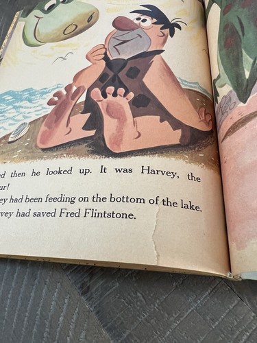 RARE Little Golden Book #450 THE FLINTSTONES 1st Ed. “A” print c1961, Very Nice - Bild 7 von 11