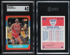 1986-87 Fleer George Gervin #36 SGC 6 HOF