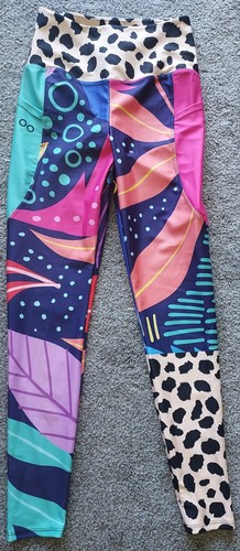 Looney Legs London Recycled Animal Printed Leggings "Wild Canvas" mit Taschen M