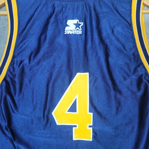 Camiseta deportiva de los Michigan Wolverines para hombre L 48 NCAA para principiantes de baloncesto Chris Webber #4 - Imagen 7 de 9