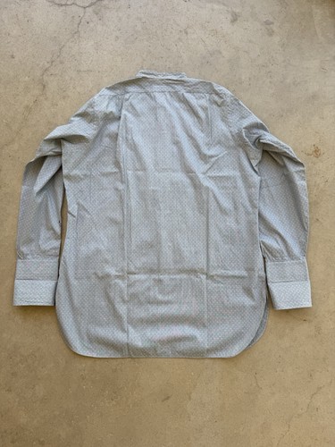 1910er 20er Vintage maßgeschneidert Dobby Baumwolle gestreift Band Kragen französische Manschetten Kleid Hemd - Bild 16 von 23