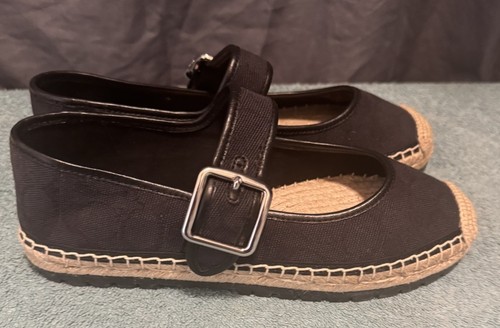 COACH Courtney Espadrille In Signature Canvas - Black Size 5.5 NWOB - Picture 2 of 6