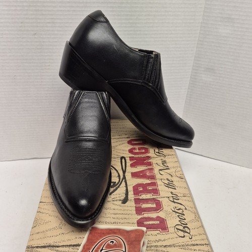 Durango Schuh Stiefel Größe 9 D elastischer Einsatz Slipper Cowboy Absatz schwarz Schuhe neu im Karton - Bild 6 von 20