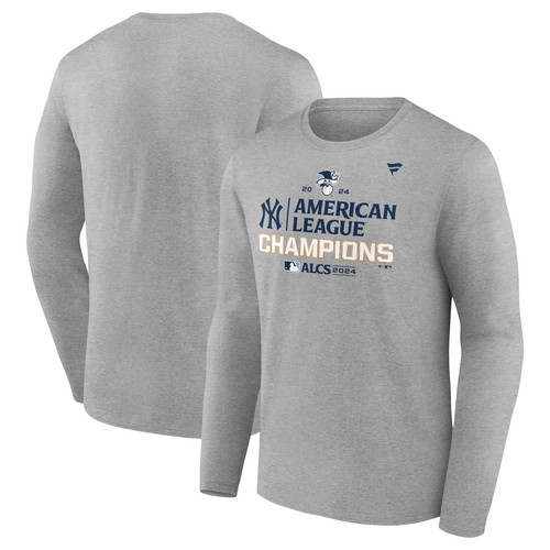 Herren Fanatics Heather Gray New York Yankees 2024 American League Champions