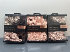 3x Kitsch The Satin Hair Scrunchies 5 Pack (each, 15 total) Multicolored NIB