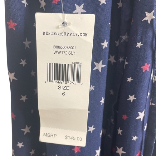 Denim & Supply Ralph Lauren Star Print Jumpsuit 4th Of July USA Sz 6 NEW - Imagen 8 de 9