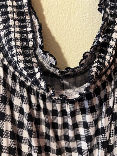 Preowned LANE BRYANT Black White Check Swing Tee Top Plus Size 22/24 - Picture 4 of 9