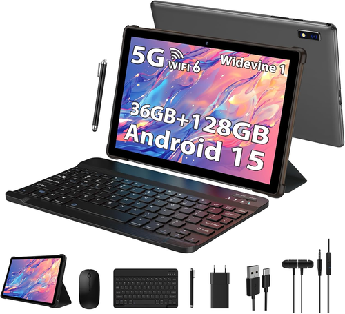 Tablet 10 Pollici Android 15.0 Con 5G Wifi Octa-Core 2.0Ghz, 36GB RAM, 128GB ROM - Foto 10 di 12