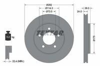 2X Textar Bremsscheibe 92108700 FüR Chrysler Dodge Plymouth