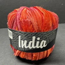 Lana Grossa  INDIA Ribbon Yarn, Red Gradient Polyamide Made In Italy New