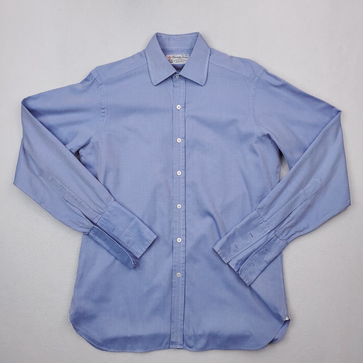 Vintage Turnbull & Asser Shirt Mens 15.5 Blue French Cuff Button