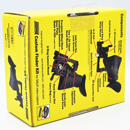 Hoodman Custom Finder Kit - HCFN for Nikon 3.2" LCD, Canon & Sony 3.0" - Picture 3 of 7